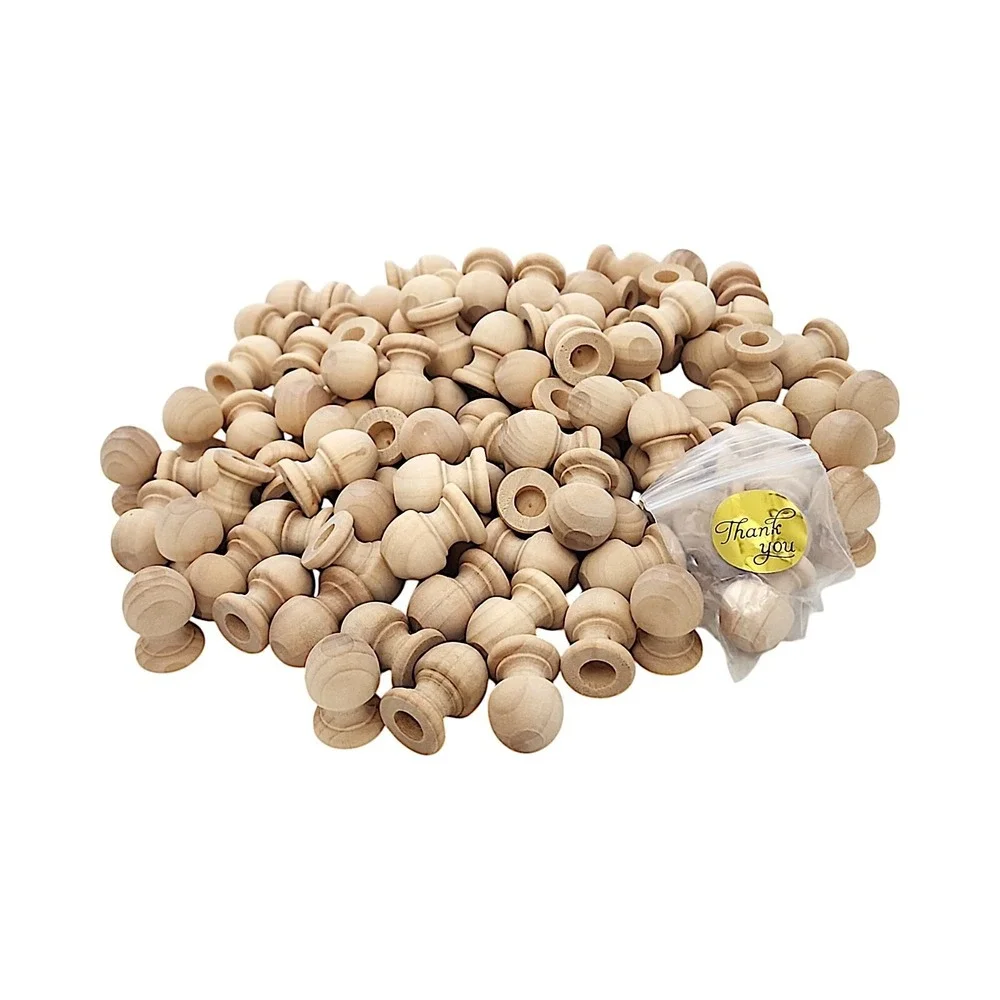 Sova Enterprises #24660 Paintable Unfinished Wood Dowel Cap 98 pcs Single Hole
